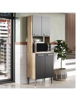 Torre Quente Carvalho com Preto Cozinha Arizona 2783 Carraro