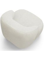 Poltrona Decorativa Orgânica Giratória Living Barolo L06 Bouclê Off White