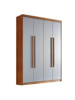 Guarda Roupa Solteiro Heros 4 Portas E 2 Gavetas Moderna Imbuia/off White