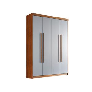 Guarda Roupa Solteiro Heros 4 Portas E 2 Gavetas Moderna Imbuia/off White