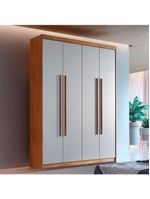 Guarda Roupa Solteiro Heros 4 Portas E 2 Gavetas Moderna Imbuia/off White