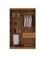 Guarda Roupa Solteiro Heros 4 Portas E 2 Gavetas Moderna Imbuia/off White