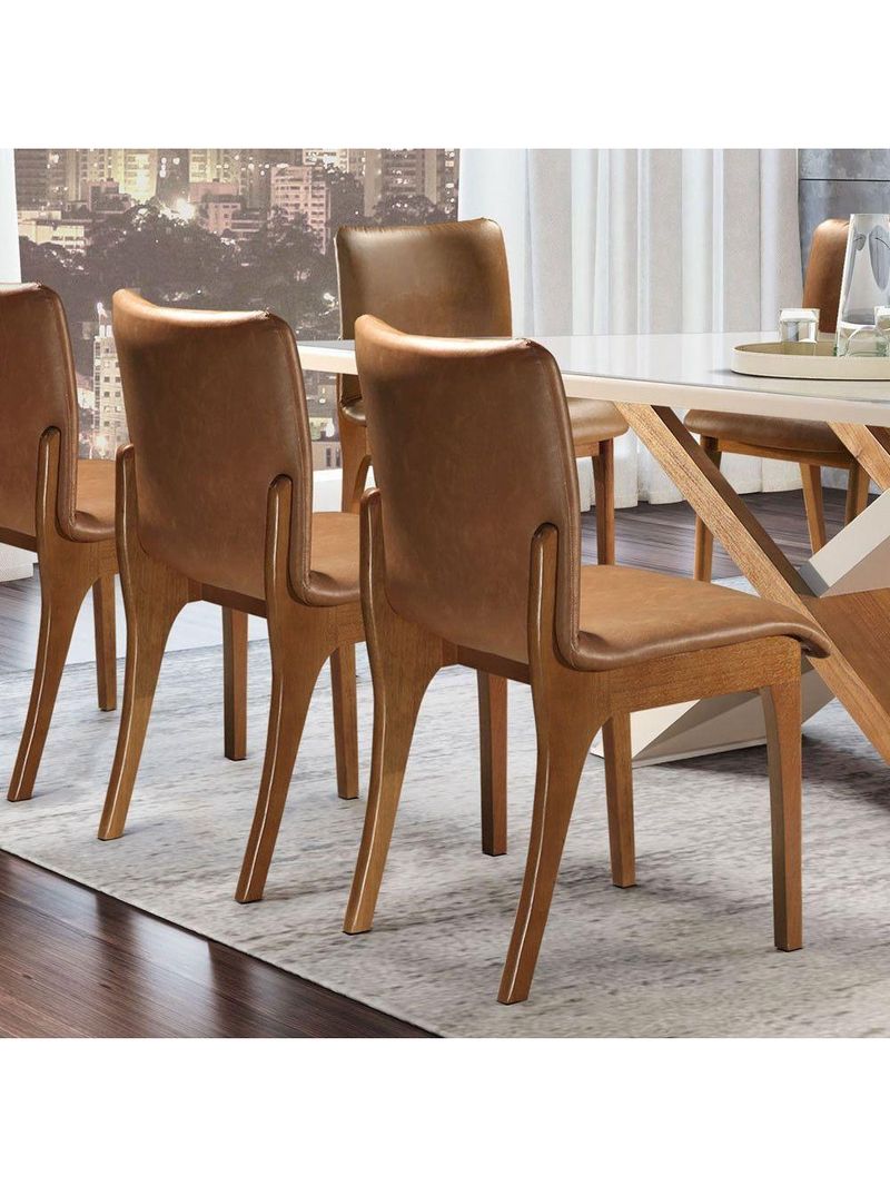 2 Cadeiras Bella Gold Imbuia Star Caramelo