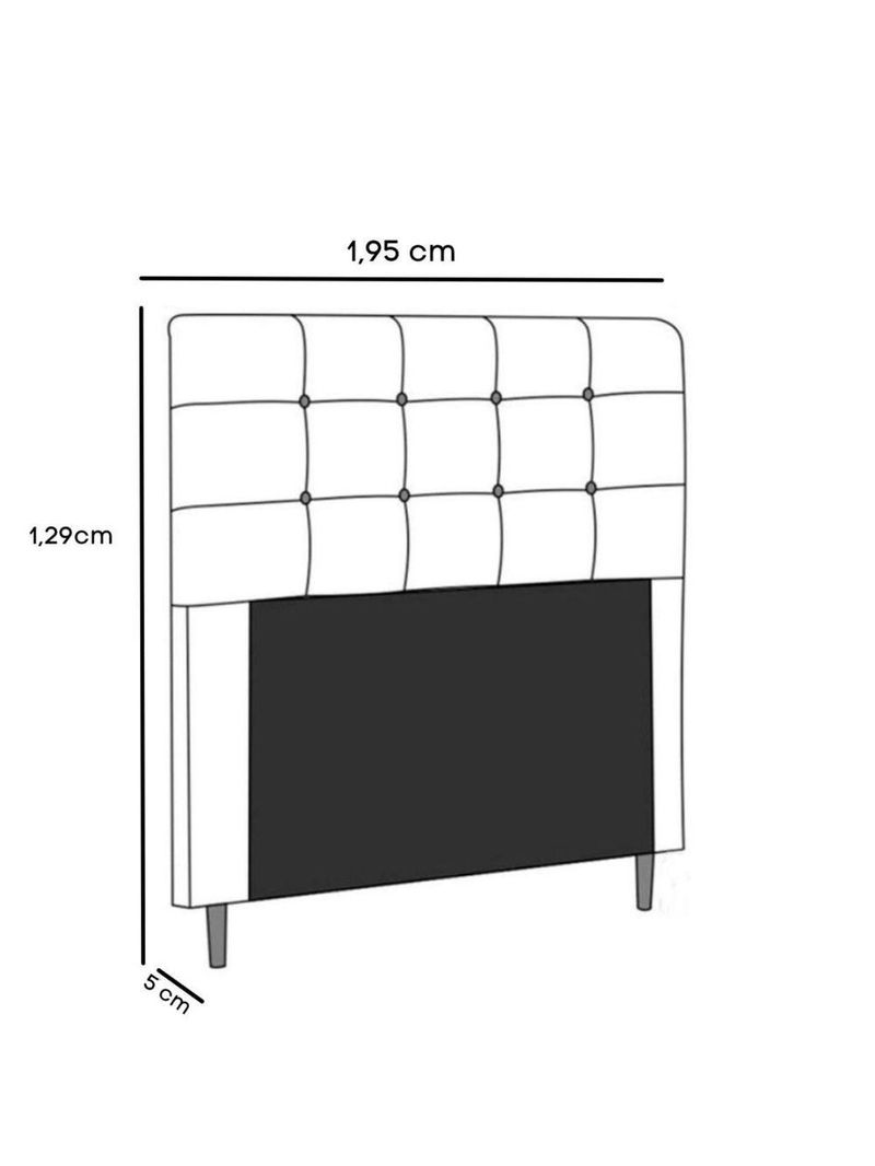 Cabeceira Estofada para Cama King Helena – 195 cm | Suede Marrom