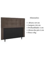 Cabeceira Estofada para Cama King Helena – 195 cm | Suede Marrom