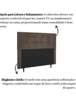 Cabeceira Estofada para Cama King Helena – 195 cm | Suede Marrom