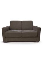 Sofá Estofado 2 Lugares Sala Estar Recepção Natália Suede Marrom