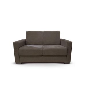 Sofá Estofado 2 Lugares Sala Estar Recepção Natália Suede Marrom