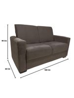 Sofá Estofado 2 Lugares Sala Estar Recepção Natália Suede Marrom