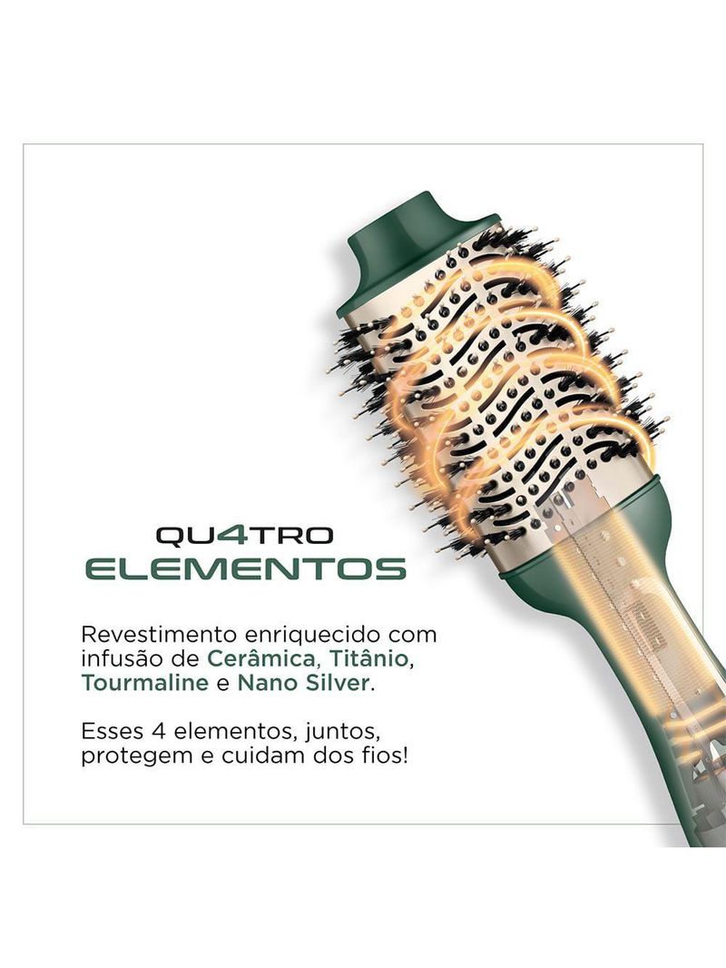 Escova Secadora By Juliette Mondial Verde Oliva 1200w Bivolt