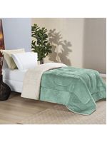 Coberdrom Sherpa e Flannel Everest Solteiro Manta Alta 150g 01 Peça - Alecrim