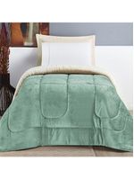 Coberdrom Sherpa e Flannel Everest Solteiro Manta Alta 150g 01 Peça - Alecrim