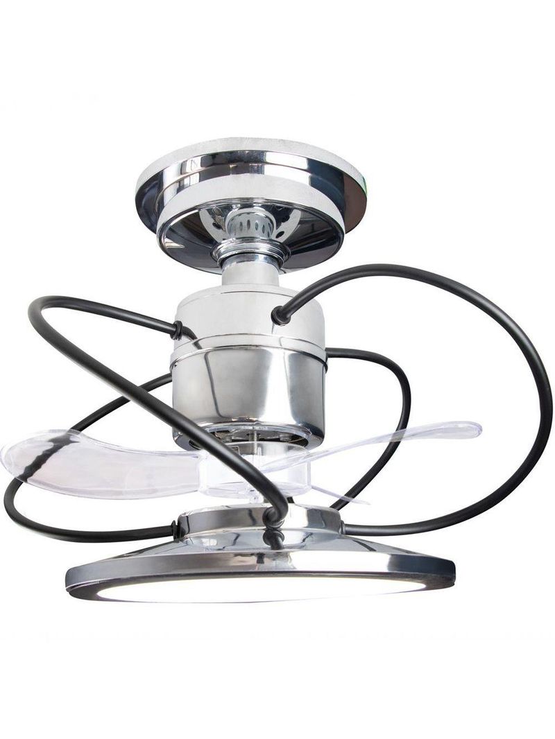 Ventilador De Teto Treviso Cromado Confort Led Bivolt