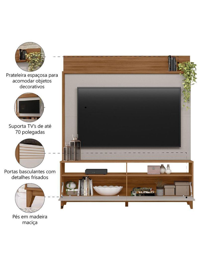 Estante Home Theater Até 70 Polegadas Granada Notável