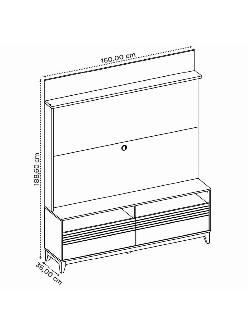 Estante Home Theater Até 70 Polegadas Granada Notável