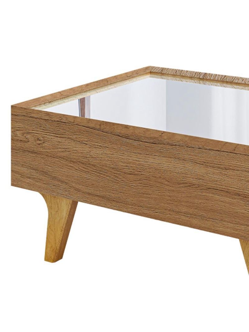 Mesa de Centro com Espelho 1 Gaveta Sena 90cm Bechara Naturalle