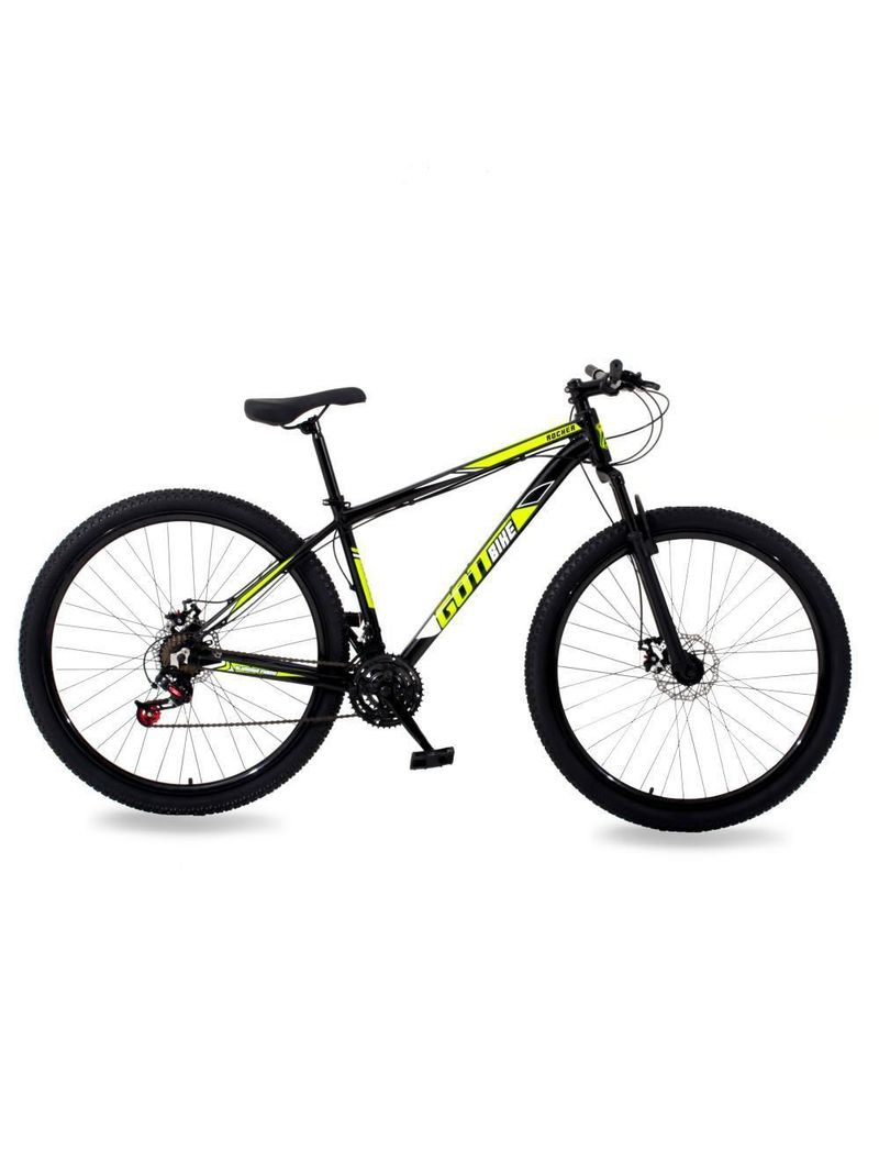 Bicicleta Aro 29 Gott 24 Marcha Câmbio Shimano Freio A Disco Tam: 21; Cor: Preto/Amarelo