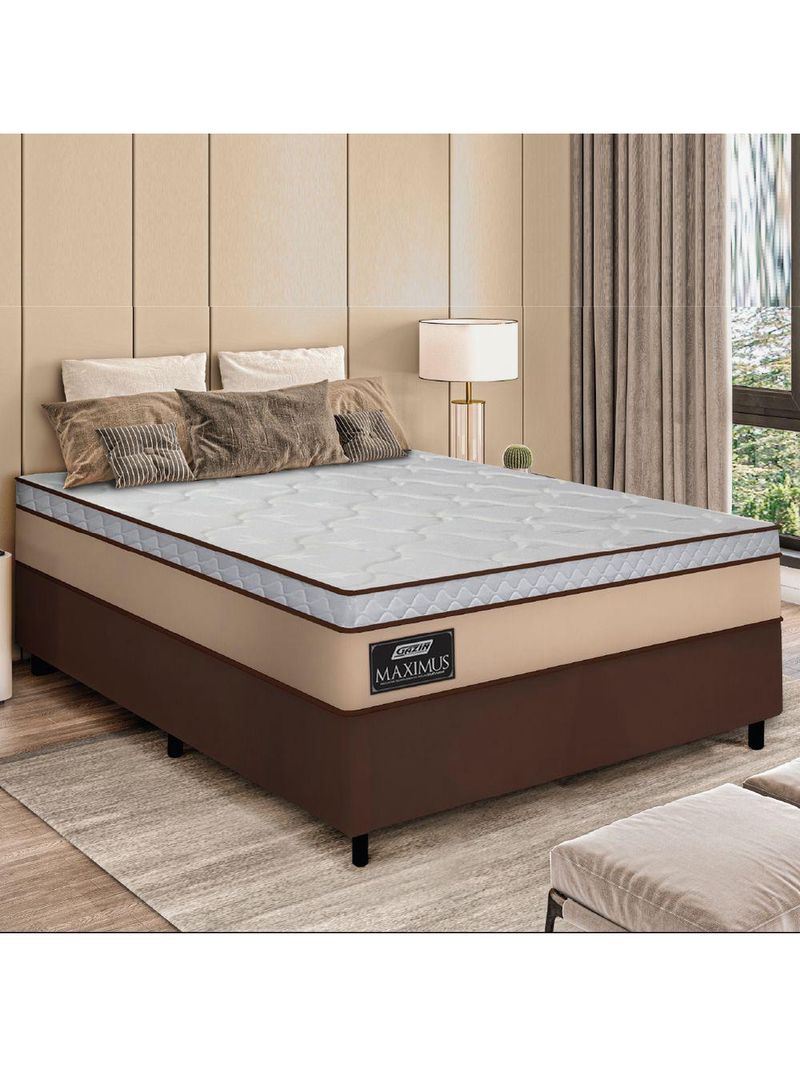 Cama Box Casal Queen Gazin Colchão Molas Ensacadas Maximus