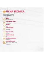 Mesa Sala de Jantar Lara 180cm em MDF e Vidro com Canto Copo Off White/ Imbuia/ Serigrado Off