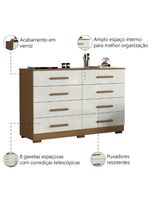 Cômoda 8 Gavetas évora Aramóveis Atacam/off