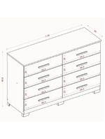 Cômoda 8 Gavetas évora Aramóveis Atacam/off