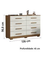 Cômoda 8 Gavetas évora Aramóveis Atacam/off