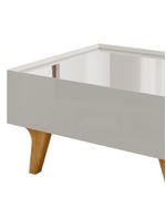 Mesa De Centro Com Espelho 1 Gaveta Sena 90 Cm Bechara Off White