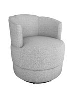 Poltrona Base Giratoria Marselha Linho Vancouver Milani Store Bege