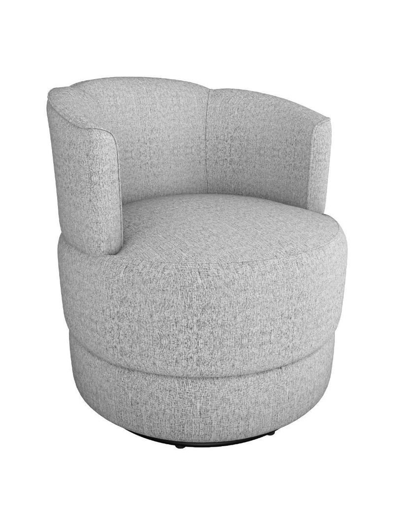 Poltrona Base Giratoria Marselha Linho Vancouver Milani Store Bege