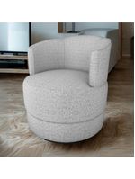 Poltrona Base Giratoria Marselha Linho Vancouver Milani Store Bege