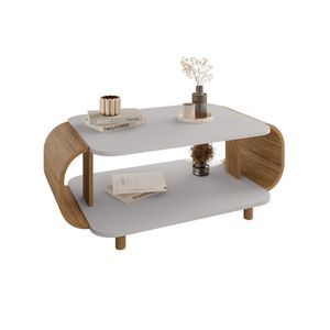 Mesa de Centro Orgânica Floripa 92cm Bechara Off White Naturalle