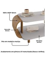 Mesa de Centro Orgânica Floripa 92cm Bechara Off White Naturalle