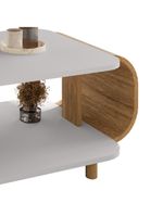 Mesa de Centro Orgânica Floripa 92cm Bechara Off White Naturalle