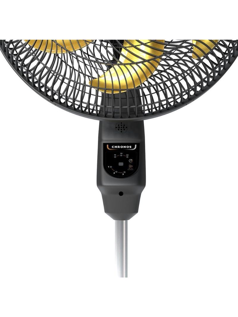 Ventilador De Coluna Mallory Chronos 40cm Preto E Dourado - 220v
