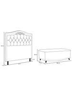 Cabeceira Casal Queen 160Cm C/ Calçadeira Baú J02 Branco