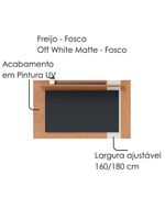 Painel Extensível para TV até 70 Polegadas 180 cm Leme Colibri Freijó Off White Matte