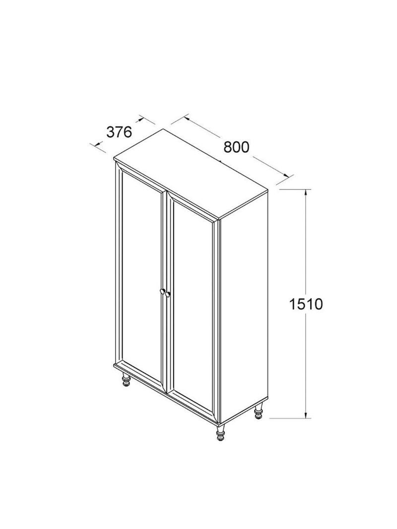Cristaleira Estante Para Livros Ditália 2 Portas Vidro Preta
