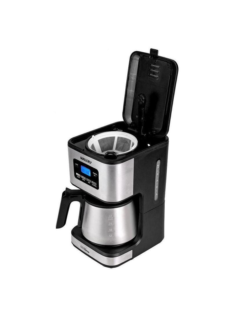 Cafeteira Elétrica Mallory 1,5 Litros Easy Coffee Preto E Inox - 110V