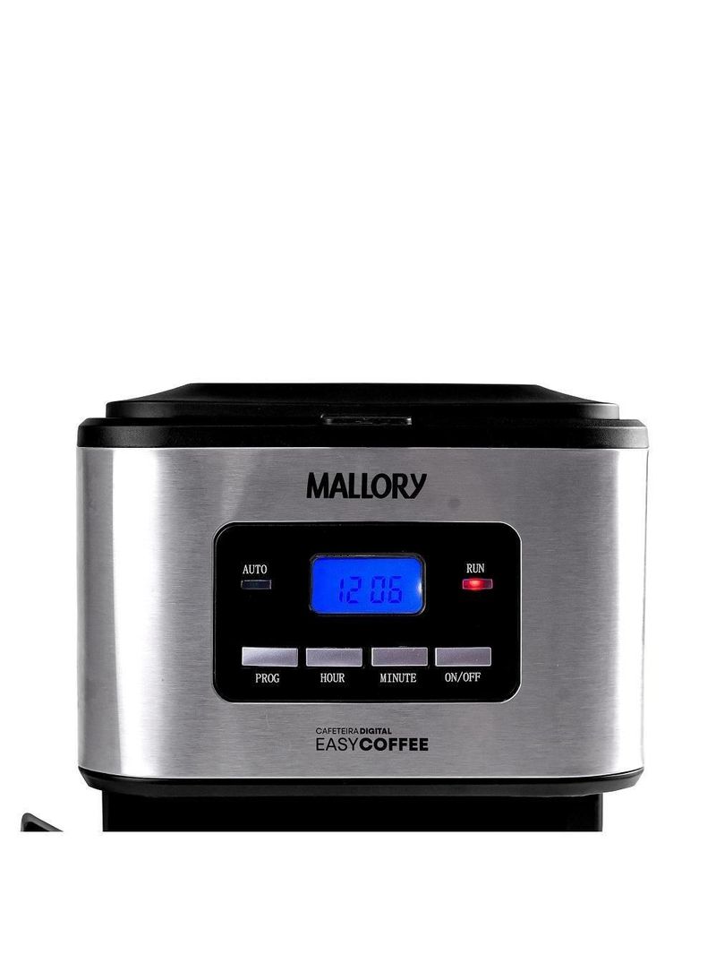 Cafeteira Elétrica Mallory 1,5 Litros Easy Coffee Preto E Inox - 110V