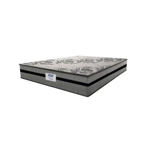 Colchão Casal King Gazin com Molas Ensacadas Rubi 193x203x32cm Cinza/Preto