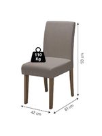 Conjunto de Mesa Sala de Jantar Athenas Redonda com 4 Cadeiras Trieste Dobuê - Cor: Cedro/Off White/Mascavo