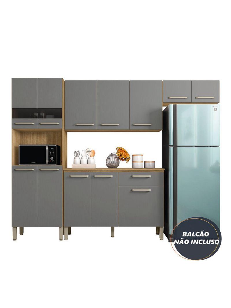 Armário de Cozinha Compacta 9 Portas Versalhes Kit's Paraná