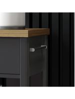 Aparador Carrinho Chá Ditália 2 Gavetas Preto Ba-135