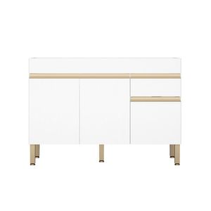 Balcao Para Pia 3 Portas 1 Gaveta 120 Cm Line Ktp Supremo