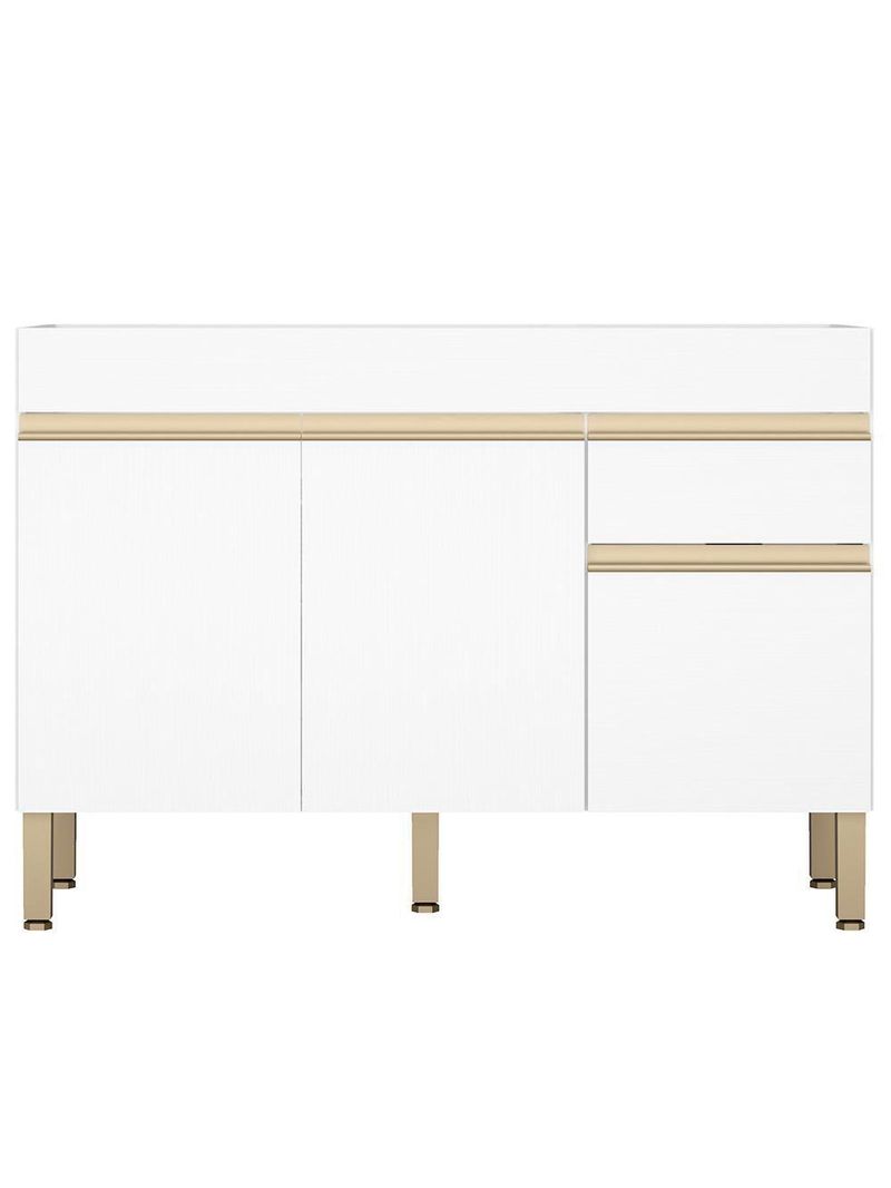 Balcao Para Pia 3 Portas 1 Gaveta 120 Cm Line Ktp Supremo