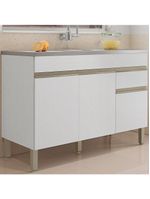 Balcao Para Pia 3 Portas 1 Gaveta 120 Cm Line Ktp Supremo