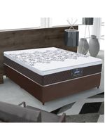 Cama Box Casal Molas Ensacadas Marrom 138X188X66Cm