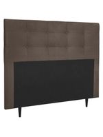 Cabeceira Estofada Cama Box Casal 140 Cm Helena Suede Marrom