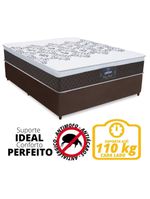 Cama Box Casal Molas Ensacadas Marrom 138X188X66Cm