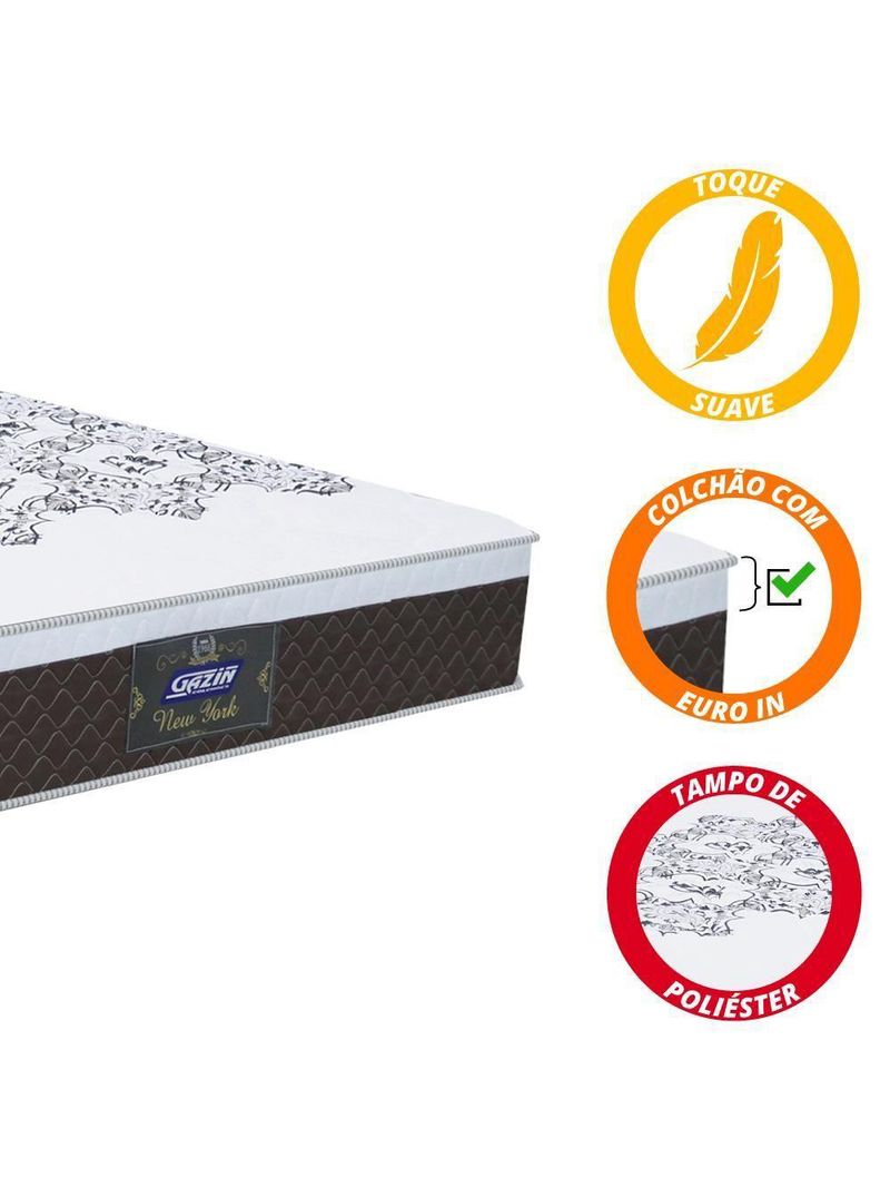 Cama Box Casal Molas Ensacadas Marrom 138X188X66Cm